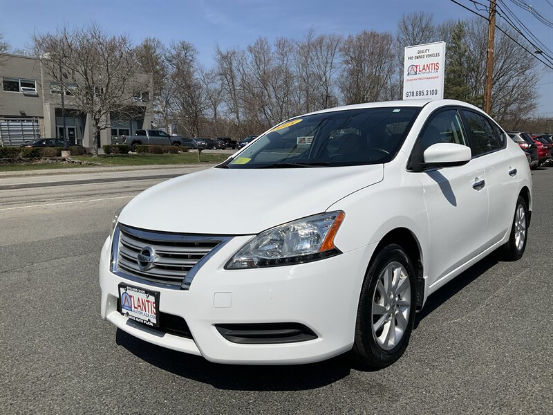 Aspen White 2015 Nissan Sentra SV Sedan Front-Wheel Drive Automatic