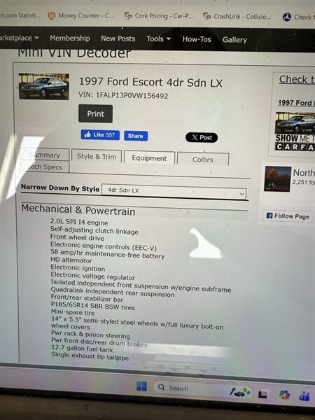 1997 Ford Escort LX - Photo 17 - Dennisville, NJ 08214