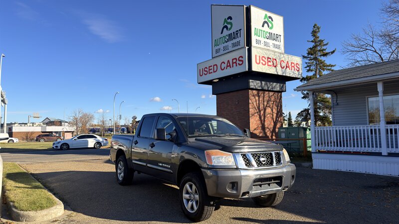 Gray 2012 Nissan Titan Pickup Truck Four-Wheel Drive 5-Speed Automatic