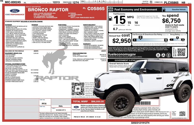 2023 Ford Bronco Raptor - Photo 58 - Lecanto, FL 34461