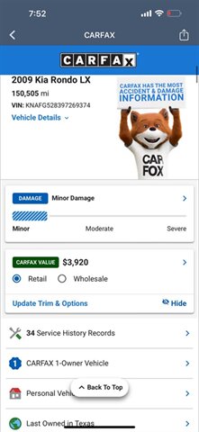 2009 Kia KIA RONDA LX 1 OWNER 7 PASSENGER MINI VAN 34 SERVICE RECORDS   - Photo 10 - Stafford, TX 77477