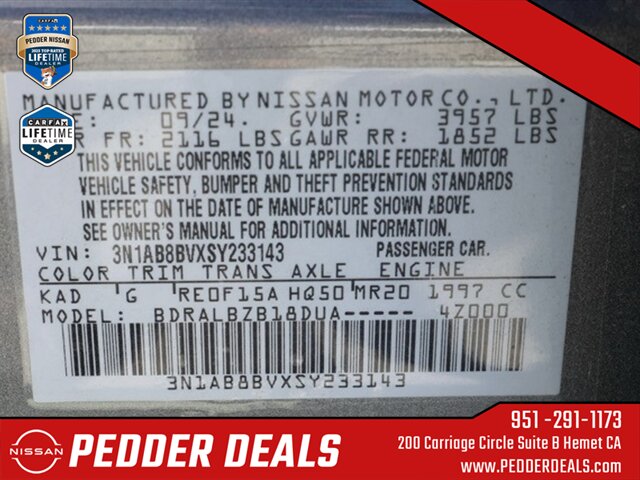 2025 Nissan Sentra S   - Photo 32 - Hemet, CA 92545