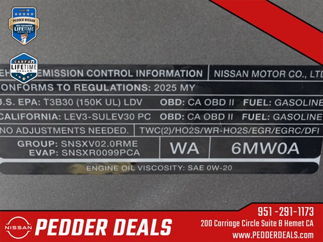 2025 Nissan Sentra S   - Photo 31 - Hemet, CA 92545