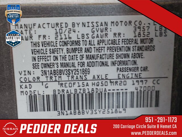 2025 Nissan Sentra S   - Photo 32 - Hemet, CA 92545