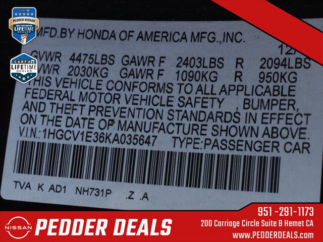 2019 Honda Accord Sport   - Photo 32 - Hemet, CA 92545