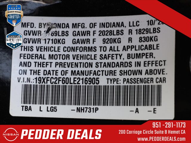 2020 Honda Civic LX   - Photo 32 - Hemet, CA 92545