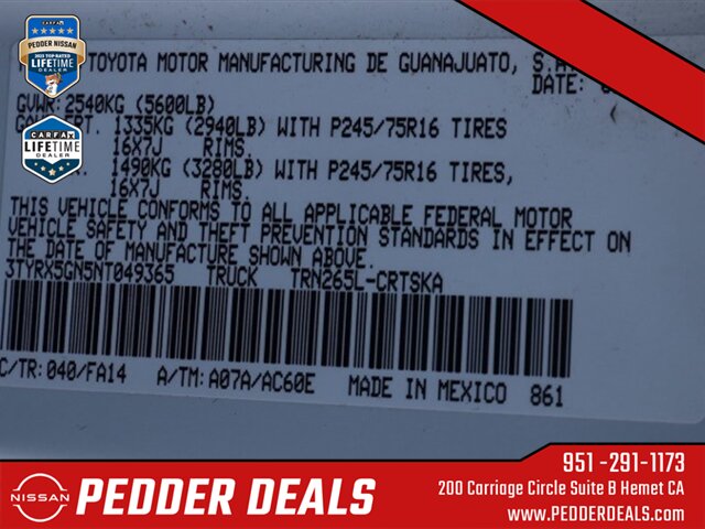 2022 Toyota Tacoma SR   - Photo 29 - Hemet, CA 92545