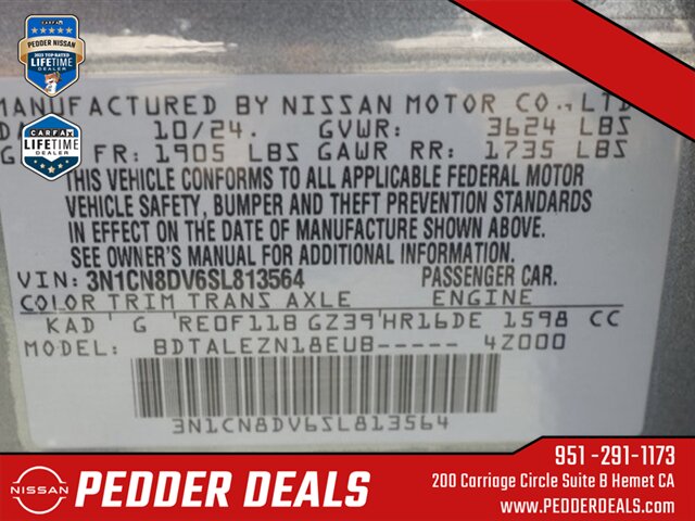 2025 Nissan Versa 1.6 S   - Photo 32 - Hemet, CA 92545