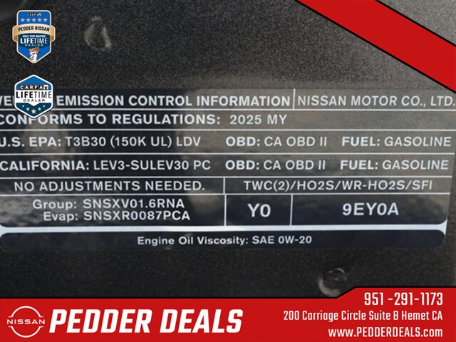 2025 Nissan Versa 1.6 S   - Photo 31 - Hemet, CA 92545