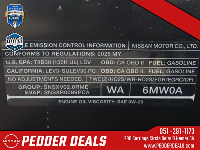 2025 Nissan Sentra S   - Photo 31 - Hemet, CA 92545