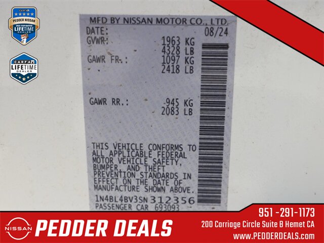 2025 Nissan Altima 2.5 S   - Photo 32 - Hemet, CA 92545