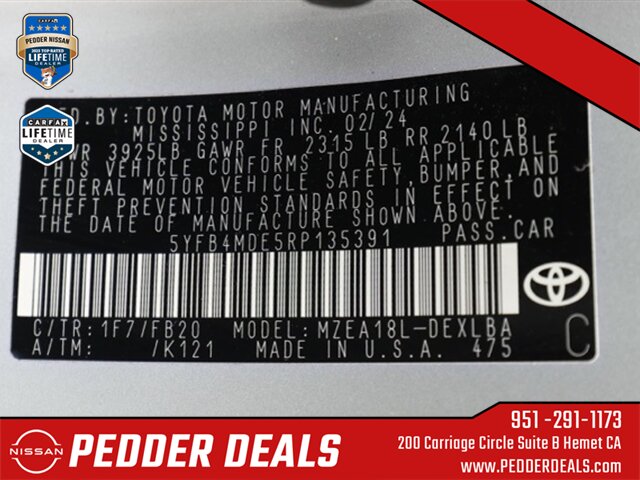 2024 Toyota Corolla LE   - Photo 32 - Hemet, CA 92545