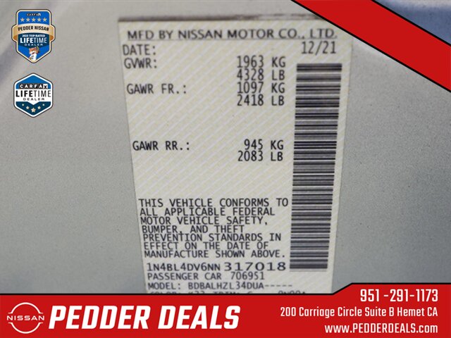 2022 Nissan Altima 2.5 SV   - Photo 32 - Hemet, CA 92545