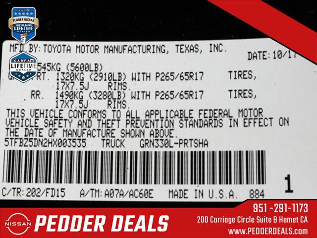 2017 Toyota Tacoma SR5 V6   - Photo 32 - Hemet, CA 92545