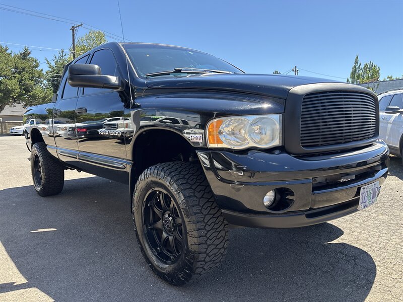 Black 2004 Dodge RAM 1500 Laramie Quad Cab 4WD Pickup Truck Four-Wheel Drive Automatic