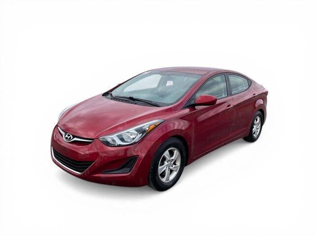 Red 2014 Hyundai Elantra Limited FWD Sedan Front-Wheel Drive Automatic