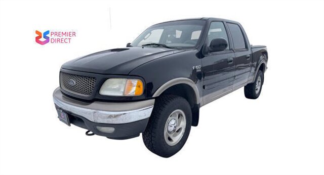 Black 2003 Ford F-150 XLT Crew Cab 4WD SB Pickup Truck Four-Wheel Drive Automatic