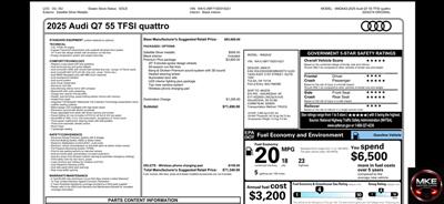 2025 Audi Q7 quattro Premium Plus 55 TFSI   - Photo 21 - Muskego, WI 53150