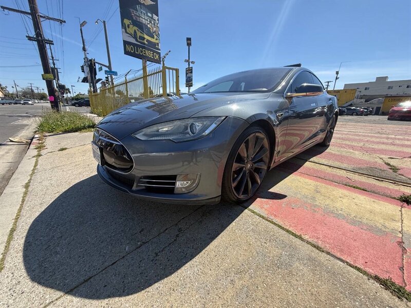 Brown Metallic 2013 Tesla Model S Performance RWD Sedan Rear-Wheel Drive Automatic