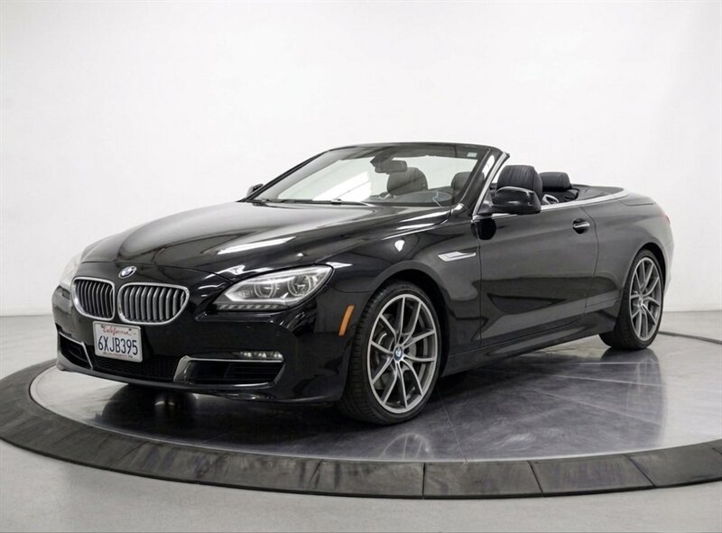 Black 2012 BMW 6 Series Convertible Rear-Wheel Drive 6-Speed Manual