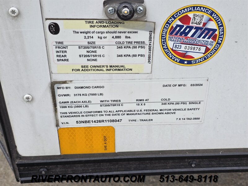 2024 Diamond Cargo 7x14 Enclosed Cargo - Photo 13 - Middletown, OH 45042