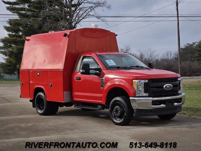 Red 2017 Ford F-350 Super Duty Chassis XL DRW 4WD Pickup Truck Four-Wheel Drive Automatic